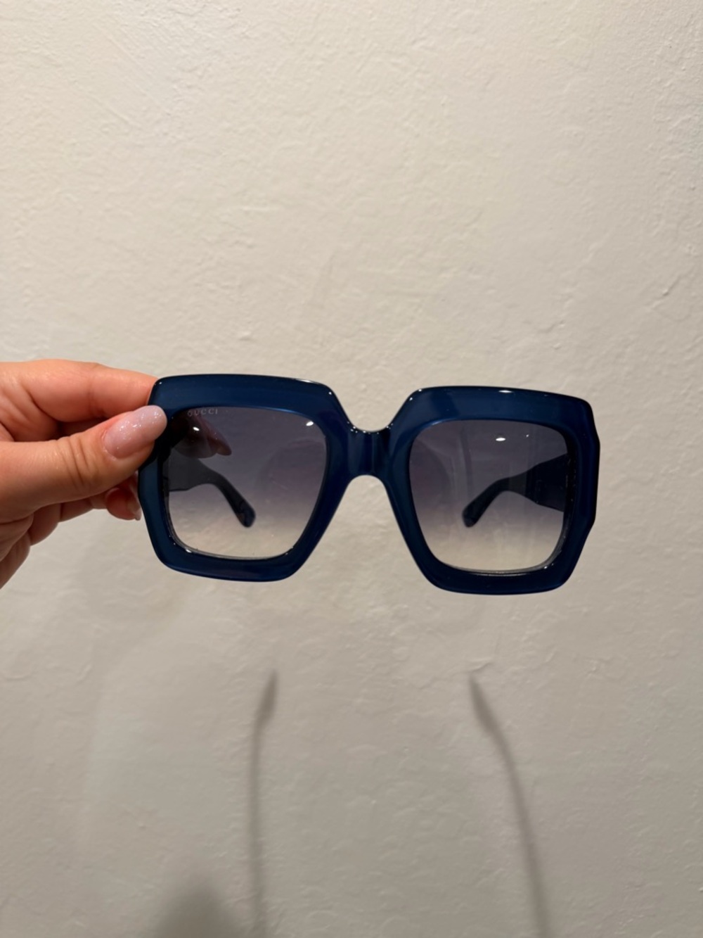 Gucci Women's Oversized Square Sunglasses - Navy Blue